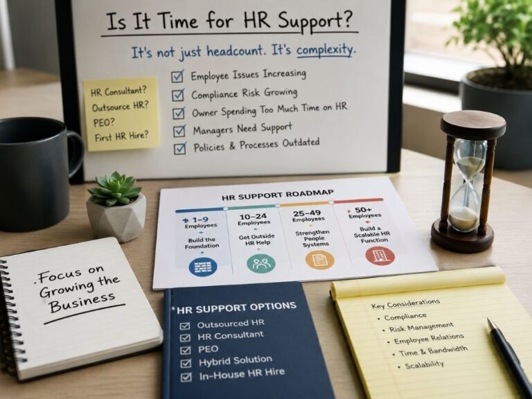 At What Number of Employees Should a Growing Business Hire an HR Consultant or Start Outsourcing HR?